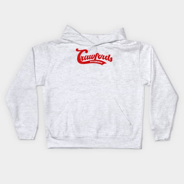 Defunct Pittsburgh Crawfords Baseball Team Kids Hoodie by Defunctland